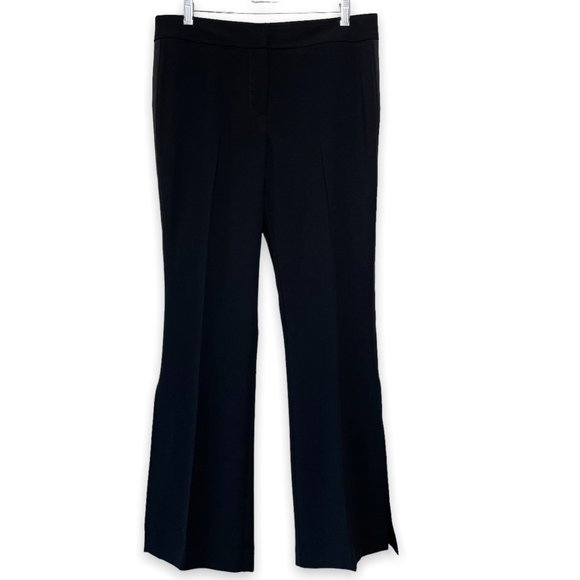 NWT Tuxedo Pant with side Satin Flared Leg w/sexy Side Slit by Trina Turk size 6 - Picture 4 of 11